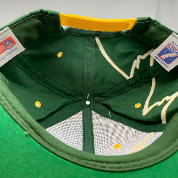 RARE VTG Logo7 90s Green Bay Packers Lightning Bolt Graffiti Snapback WITH TAGS! - Picture 12 of 16